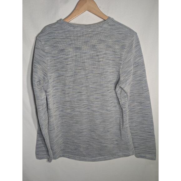 Jack & Jones Mens Premium Sweat Crewneck Sweater sz L Heather Gray Blue Textured - Picture 3 of 6